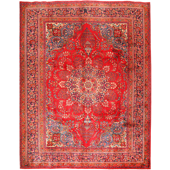 12' 8 x 9' 10 Sabzevar Authentic Persian Hand Knotted Area Rug | Los Angeles Home of Rugs