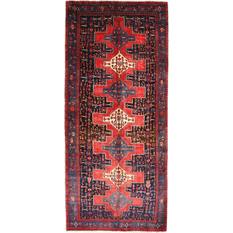 10' 10 x 4' 5 Senneh Authentic Persian Hand Knotted Area Rug | Los Angeles Home of Rugs