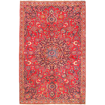 7' 10 x 4' 9 Mashad Authentic Persian Hand Knotted Area Rug | Los Angeles Home of Rugs