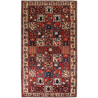 9' 8 x 5' 6 Bakhtiari Authentic Persian Hand Knotted Area Rug | Los Angeles Home of Rugs