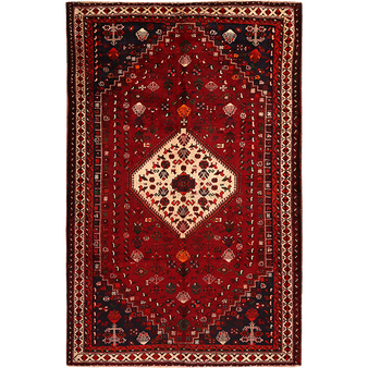 8' 5 x 5' 3 Shiraz Authentic Persian Hand Knotted Area Rug | Los Angeles Home of Rugs
