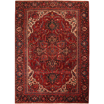 10' 11 x 7' 7 Heriz Authentic Persian Hand Knotted Area Rug | Los Angeles Home of Rugs