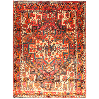 7' 1 x 5' 5 Bakhtiari Authentic Persian Hand Knotted Area Rug | Los Angeles Home of Rugs