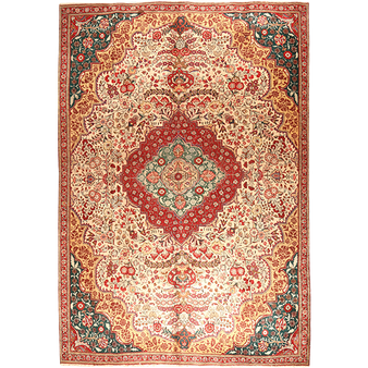 10' 3 x 7' 5 Tabriz Authentic Persian Hand Knotted Area Rug | Los Angeles Home of Rugs