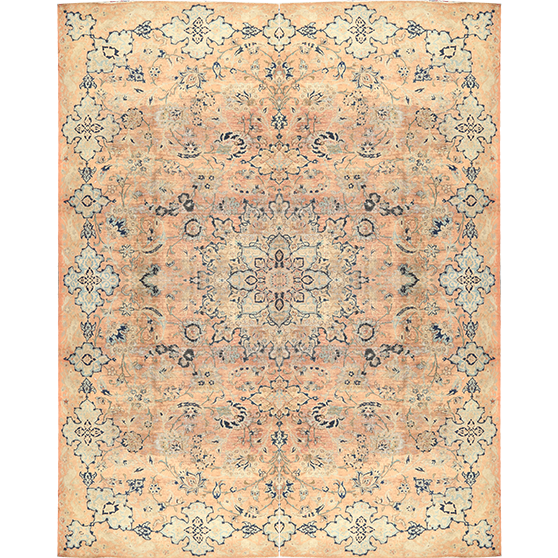 14' 2 x 10' 10 Kashan Authentic Persian Hand Knotted Area Rug | Los Angeles Home of Rugs