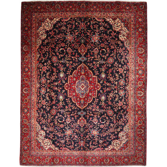 12' 8 x 9' 5 Hamadan Authentic Persian Hand Knotted Area Rug | Los Angeles Home of Rugs