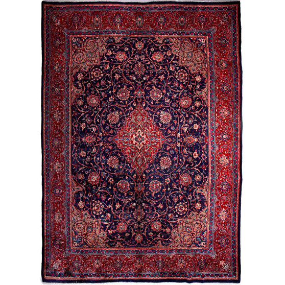 13' 1'' x 9' 7'' Mahal Authentic Persian Hand Knotted Area Rug | Los Angeles Home of Rugs