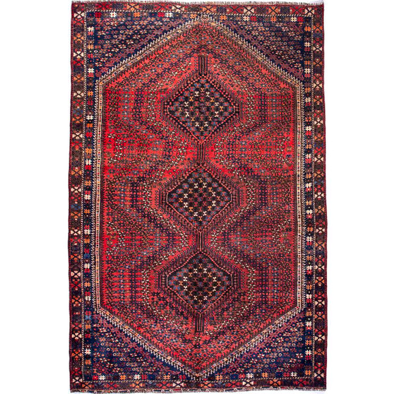 8' 2'' x 5' 3'' Shiraz Authentic Persian Hand Knotted Area Rug - 112775