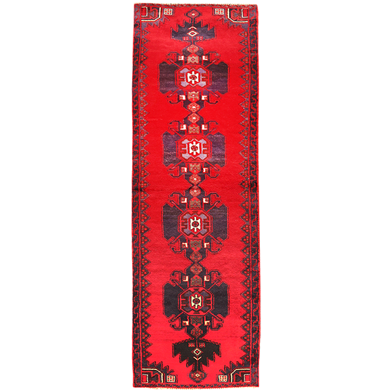 8' 10 x 2' 5 Hamadan Authentic Persian Hand Knotted Area Rug | Los Angeles Home of Rugs