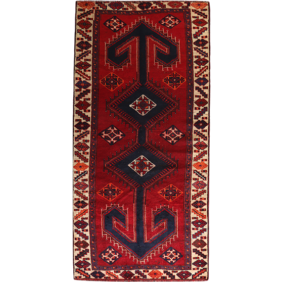 8' 7 x 3' 11 Shiraz Authentic Persian Hand Knotted Area Rug | Los Angeles Home of Rugs