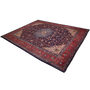 Mahal Persian Rug 13'3" x 10'0" - Semi Antique Medallion Ivory, Pink Hand Knotted | back view | SKU 111716
