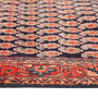 Arak Persian Rug 10x3 ft - Semi Antique Medallion Crimson, Red Hand Knotted | side view | SKU 111717