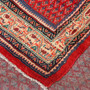 Arak Persian Rug 10x6 ft - Semi Antique Medallion Crimson, Red Hand Knotted | corner detail | SKU 111718