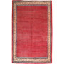 Arak Persian Rug 10x6 ft - Semi Antique Medallion Crimson, Red Hand Knotted | front view | SKU 111718