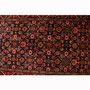 Farahan Persian Rug 10'0" x 3'11" - Semi Antique Medallion Red, Green Hand Knotted | pile detail | SKU 111719