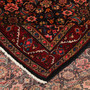 Farahan Persian Rug 10'0" x 3'11" - Semi Antique Medallion Red, Green Hand Knotted | corner detail | SKU 111719