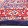 Mahal Persian Rug 13x9 ft - Semi Antique Medallion Ivory, Pink Hand Knotted | side view | SKU 111720