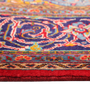Mahal Persian Rug 12x10 ft - Semi Antique Shah Abbasi, Medallion (Toranj) Madder Red, Navy Blue, Burgundy Hand Knotted | side view | SKU 111721