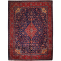 Mahal Persian Rug 12x10 ft - Semi Antique Medallion Ivory, Pink Hand Knotted | front view | SKU 111723