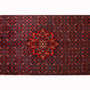 Mahal Persian Rug 10x5 ft - Semi Antique Herati (Mahi), Medallion (Toranj) Dark Red, Navy Blue, Madder Red Hand Knotted | pile detail | SKU 111727