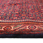 Mahal Persian Rug 10x5 ft - Semi Antique Herati (Mahi), Medallion (Toranj) Dark Red, Navy Blue, Madder Red Hand Knotted | side view | SKU 111727