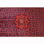 Mahal Persian Rug 10x5 ft - Semi Antique Medallion (Toranj), Herati (Mahi) Dark Red, Navy Blue, Burgundy Hand Knotted | pile detail | SKU 111728
