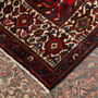 Farahan Persian Rug 13x3 ft - Antique Herati (Mahi), Medallion (Toranj) Dark Red, Burgundy, Navy Blue Hand Knotted | corner detail | SKU 111729