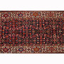 Farahan Persian Rug 13x3 ft - Antique Herati (Mahi), Medallion (Toranj) Dark Red, Burgundy, Navy Blue Hand Knotted | pile detail | SKU 111729