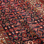 Farahan Persian Rug 13x3 ft - Antique Herati (Mahi), Medallion (Toranj) Dark Red, Burgundy, Navy Blue Hand Knotted | back view | SKU 111729