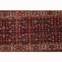 Farahan Persian Rug 13x3 ft - Antique Medallion Toranj, Herati Mahi Dark Red, Navy Blue, Cream Hand Knotted | pile detail | SKU 111730