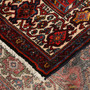 Farahan Persian Rug 13'11" x 3'7" - Antique Medallion Red, Green Hand Knotted | corner detail | SKU 111730