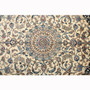 Nain Persian Rug 9'11" x 6'6" - Semi Antique Medallion Cream, Beige Hand Knotted | pile detail | SKU 111801