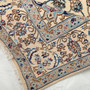 Nain Persian Rug 9'11" x 6'6" - Semi Antique Medallion Cream, Beige Hand Knotted | texture detail | SKU 111801