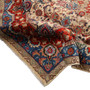 Kashmar Persian Rug 13'1" x 9'11" - Semi Antique Afshan Crimson, Ivory Hand Knotted | detail view | SKU 111803
