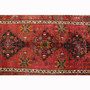 Quchan Persian Rug 9x4 ft - Semi Antique Medallion Red, Blue Hand Knotted | pile detail | SKU 111804