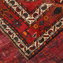 Quchan Persian Rug 9'10" x 4'9" - Semi Antique Medallion Red, Blue Hand Knotted | corner detail | SKU 111804