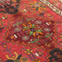 Quchan Persian Rug 9'10" x 4'9" - Semi Antique Medallion Red, Blue Hand Knotted | back view | SKU 111804