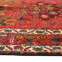 Quchan Persian Rug 9'10" x 4'9" - Semi Antique Medallion Red, Blue Hand Knotted | side view | SKU 111804