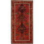 Quchan Persian Rug 9'10" x 4'9" - Semi Antique Medallion Red, Blue Hand Knotted | front view | SKU 111804