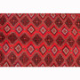 Quchan Persian Rug 10'0" x 4'9" - Semi Antique Medallion Red, Blue Hand Knotted | pile detail | SKU 111806