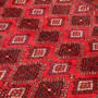 Quchan Persian Rug 10'0" x 4'9" - Semi Antique Medallion Red, Blue Hand Knotted | back view | SKU 111806