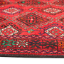 Quchan Persian Rug 10'0" x 4'9" - Semi Antique Medallion Red, Blue Hand Knotted | side view | SKU 111806