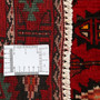Baluch Persian Rug 9'7" x 4'9" - Semi Antique Mihrab Red, Blue Hand Knotted | full view | SKU 111807
