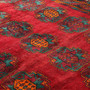 Quchan Persian Rug 10x5 ft - Semi Antique Medallion Red, Blue Hand Knotted | back view | SKU 111811