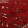 Baluch Persian Rug 12x4 ft - Semi Antique Mihrab Red, Blue Hand Knotted | back view | SKU 111812