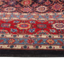 Varamin Persian Rug 13x10 ft - Semi Antique Herati Afshan Dark Red Navy Blue Cream Hand Knotted | side view | SKU 111816