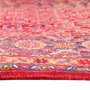 Varamin Persian Rug 9x6 ft - Semi Antique Afshan (All-Over), Herati (Mahi) Madder Red, Dark Red, Navy Blue Hand Knotted | side view | SKU 111818