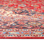 Kashan Persian Rug 11x7 ft - Semi Antique Medallion Crimson, Navy Blue Hand Knotted | side view | SKU 111819