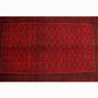Baluch Persian Rug 6x4 ft - Semi Antique Geometric, Turkmen Gul Dark Red, Black, Burgundy Hand Knotted | pile detail | SKU 111823