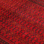 Baluch Persian Rug 6'7" x 4'3" - Semi Antique Mihrab Red, Blue Hand Knotted | back view | SKU 111823